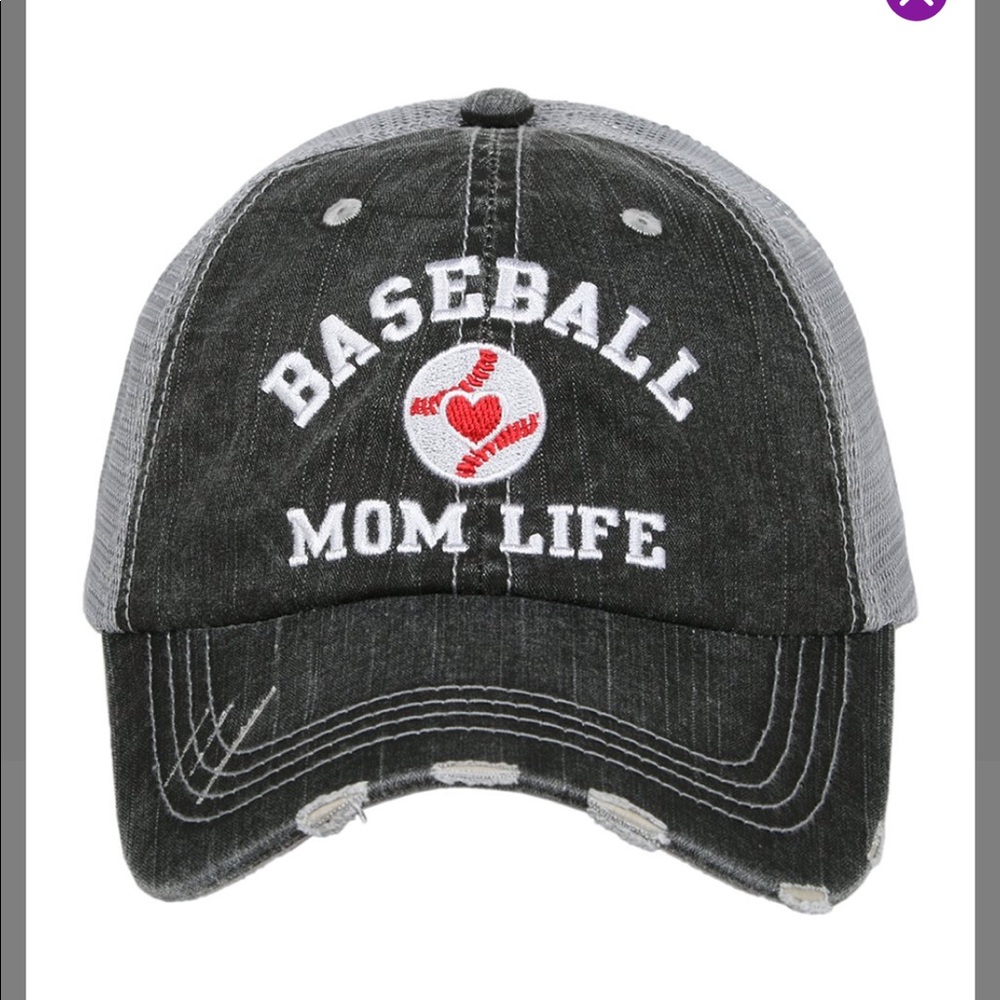 Katydid-"Baseball Mom Life” Gray Trucker adjustable OS hat- LAST ONE! NWT